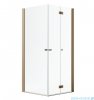 Radaway Nes Brushed Copper KDD B / KDD I kabina 80x80cm prawa szczotkowana miedź przejrzyste 10024080-93-01R/10015080-93-01L